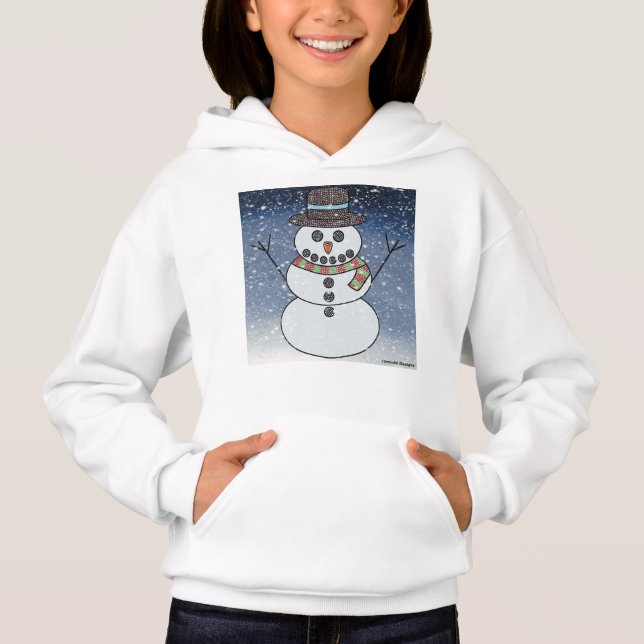 Snowman w/BG (branco) - Hoodie (Hoodie) (Frente)
