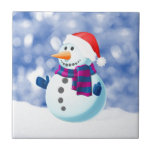 Snowman Winter Merry Christmas Snow<br><div class="desc">Bonito boneco de neve no Tema de Natal da neve Doormat.</div>