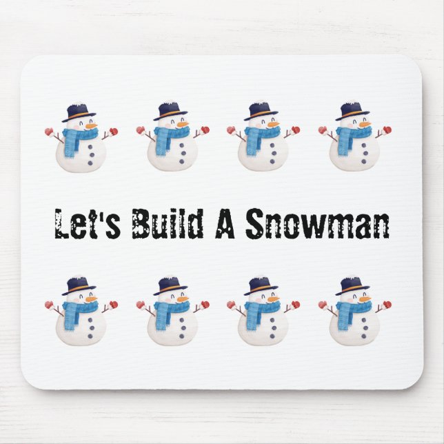 Snowman Winter Mouse Pad (Frente)