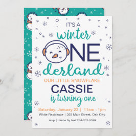 Snowman Winter ONEderland Convite