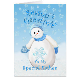 Snowman Wonderland para o Cartão de Natal do Pai