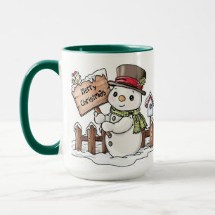 Snowman's Feliz Caneca de Natal
