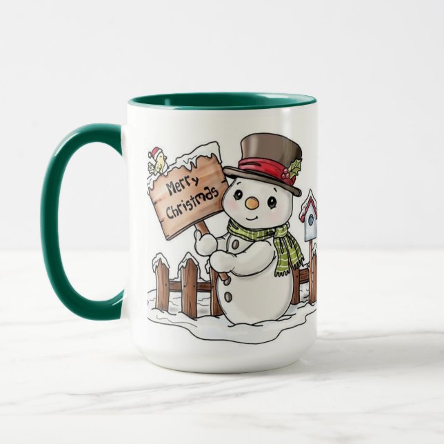 Snowman's Feliz Caneca de Natal (Esquerda)