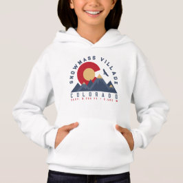 Snowmass Colorado Flag Retro Sunset Ski Souvenirs