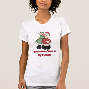 Snowmen Aquece Minhas camisetas e presentes