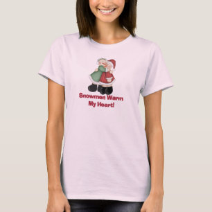 Snowmen Aquece Minhas camisetas e presentes