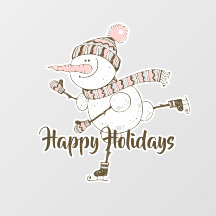 Snowmen de patinação de gelo de Whimsic Personaliz