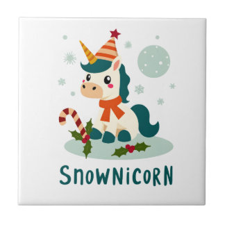 Snownicorn Unicórnio Fofo Homem de Neve Natal Meni