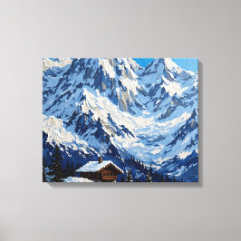 Snowy Alps Canvas Wall Art | Terra das Montanhas