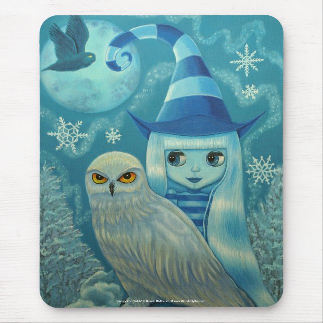 Snowy Owl Witch Mousepad (Frente)