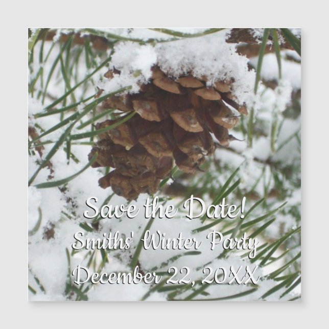Snowy Pine Cone I Winter Nature Photoshop (Frente)