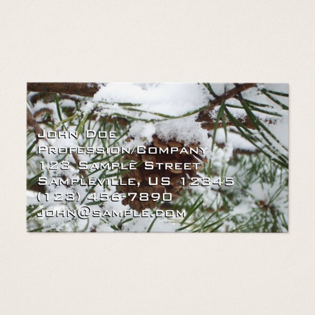 Snowy Pine Cone I Winter Nature Photoshop (Frente)