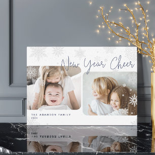 Snowy Script 2 Cartão de Férias do Feliz ano nov