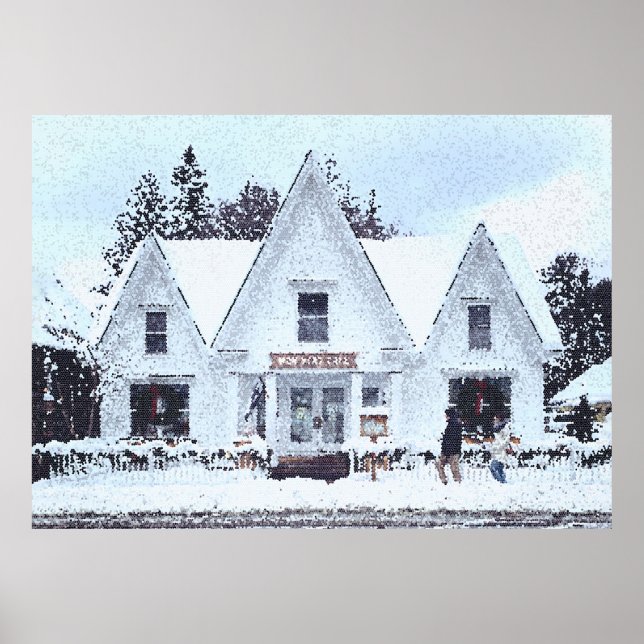 Snowy Vermont Holiday Poster (Frente)