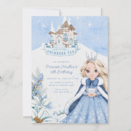 Snowy Winter Princess Tea Convite de festas