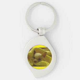 Snuggly Chihuahua Metal Chaveiro