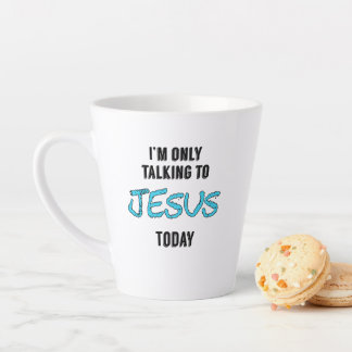 Só estou a falar com Jesus hoje, caneca de café