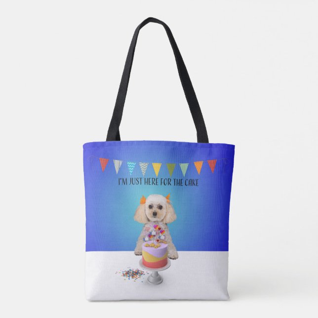 Só estou aqui para o Saco de Tote de Bolo (Verso)