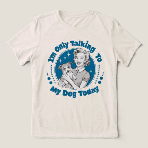 Só Falando com meu Cachorro Hoje Azul Tri Blend
