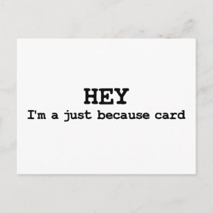 Só porque cartão postal engraçado