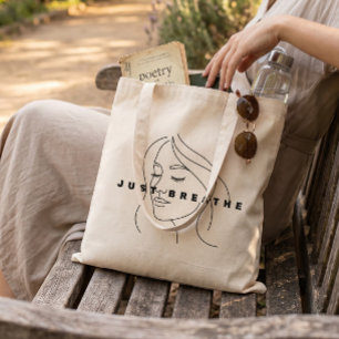 Só Respirar Bolsa Tote de Lona Linha Minimalista