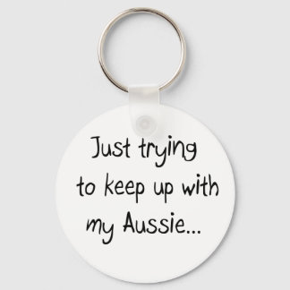 Só tentando acompanhar minha Aussie... Chaveiro