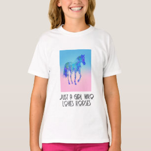 Só uma garota que ama camiseta de cavalos