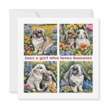 Só uma garota que ama cartão de coelhinhos