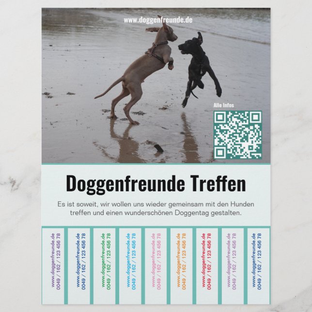 So verkaufen Sie Dane Welpen farbigen Flyer (Frente)