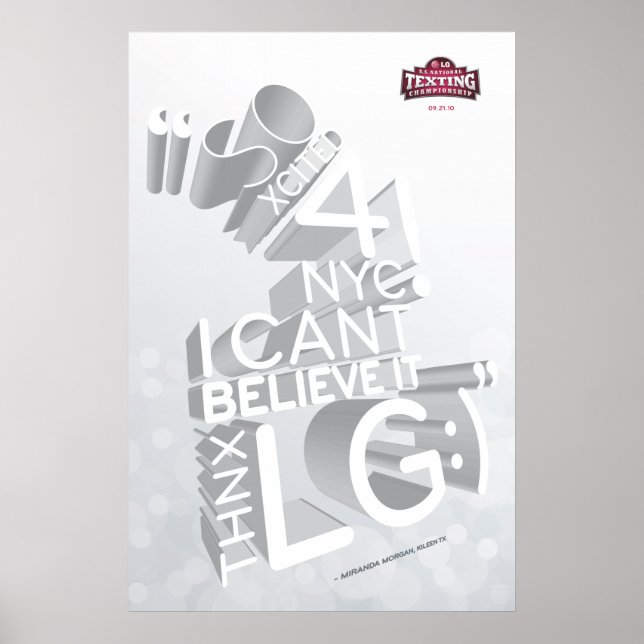 "So Xcited..." Poster (Frente)