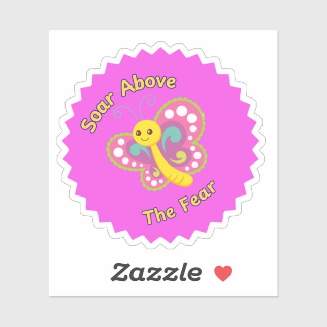 Soar acima do adesivo da borboleta do medo - Inspi (Folha)