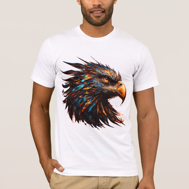 Soar até a vitória - Camiseta emblema de águia-cri (Frente)