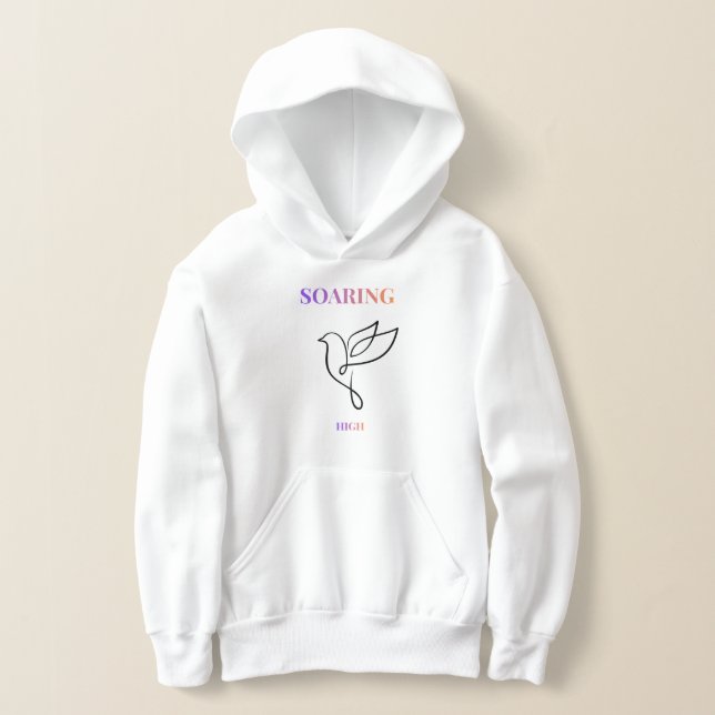 Soaring High Dove Inspirational Kids Hoodie (Postura )