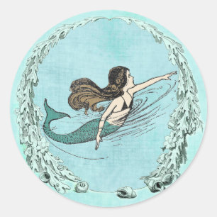 Sob a etiqueta da natação da sereia do mar