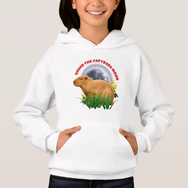Sob a Lua do Capivara Animal Fofo (Frente)