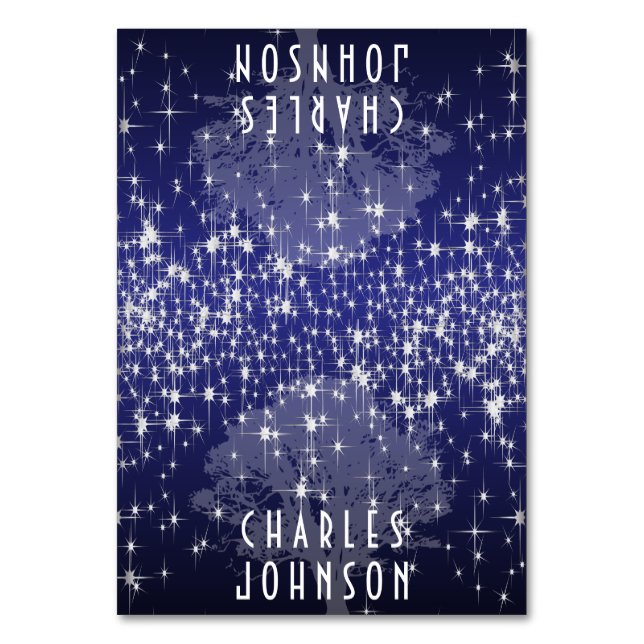 Sob as estrelas no cartão azul escuro (Frente)