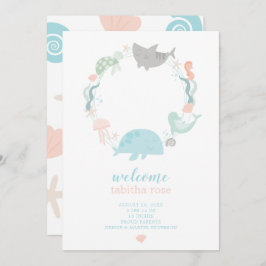 Sob O Anúncio De Nascimento Da Foto Do Mar