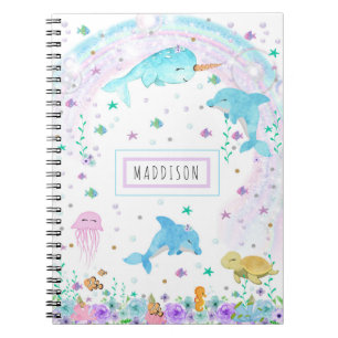 Sob o caderno espiral do mar