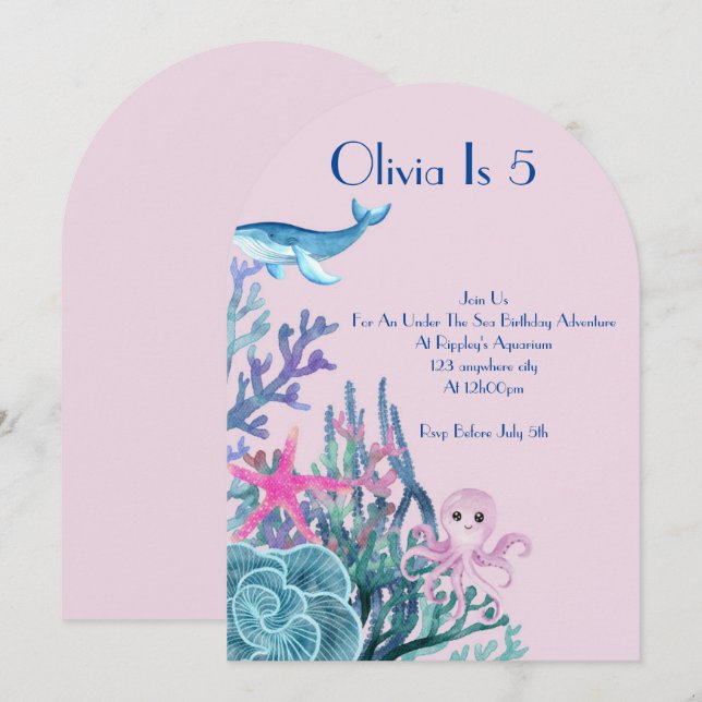 SOB O CARTÃO DE ANIVERSÁRIO DE AVENTURA MARÍTIMA (Frente/Verso)