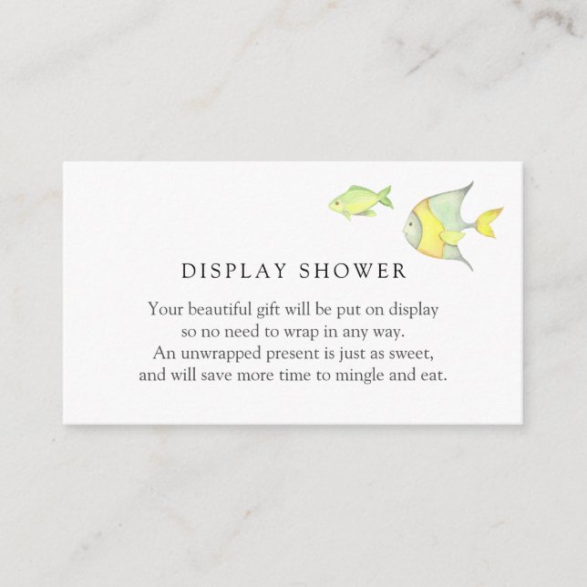 Sob o cartão de Chá de fraldas do oceano marítimo (Frente)