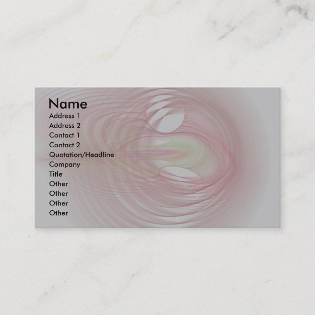 Sob o cartão de visita da Lua cheia (Frente)