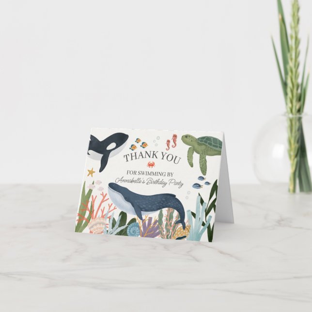 Sob o Cartões de agradecimentos de Festa de aniver (Frente)