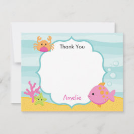 Sob O Cartões de agradecimentos Marítimo (Rapariga