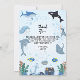 Sob o Cartões de agradecimentos Sea Birthday Invti