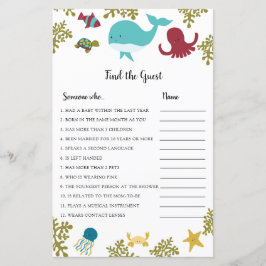 Sob o Chá de fraldas do mar Encontre o Marinho do 