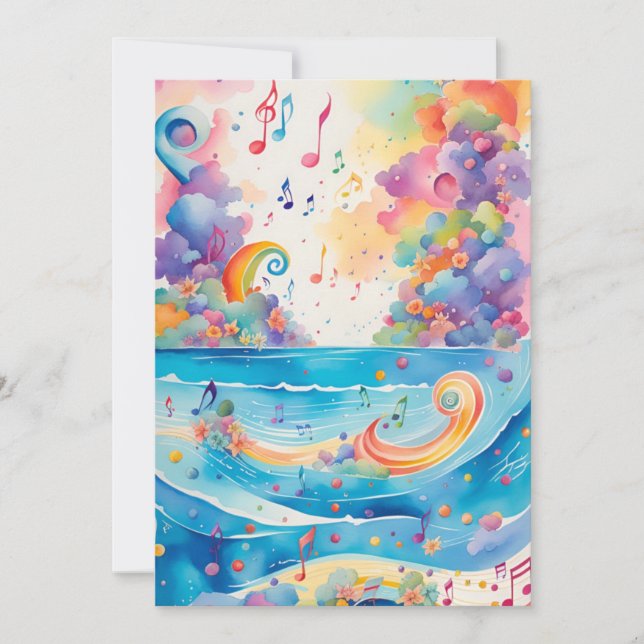 Sob o Convite de Aniversário do Mar (Frente)