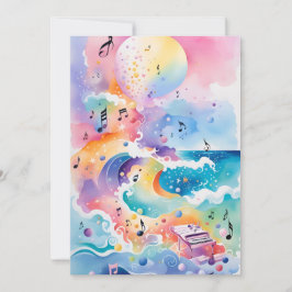 Sob o Convite de Aniversário do Mar