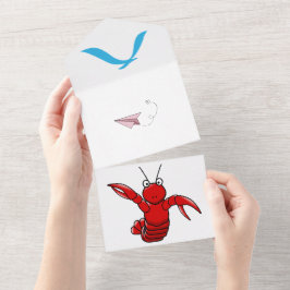Sob o Convite de Aniversário do Mar - Cartão plano