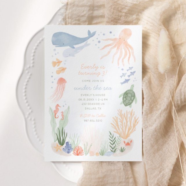 Sob o Convite de festas do Aniversário de criança  (Criador carregado)