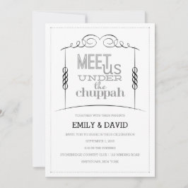 Sob o Convite para Casamento Judaico em Chuppah